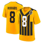 P.Steelers #8 Aaron Rodgers Player Gold Limited 1933 Throwback Home Game Ddoa Stitched Jerseys