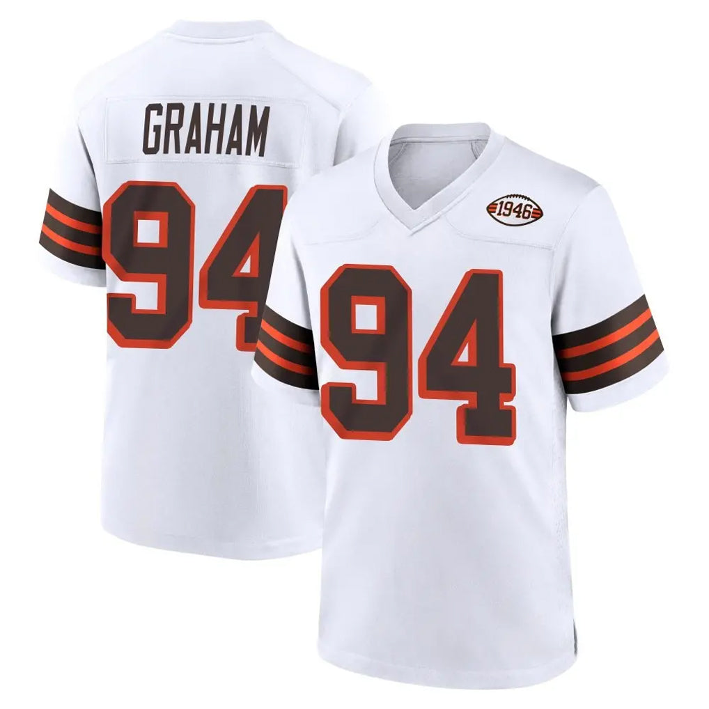 C.Browns #94 Mason Graham Player White Alternate Home Game Ddoa Stitched Jerseys
