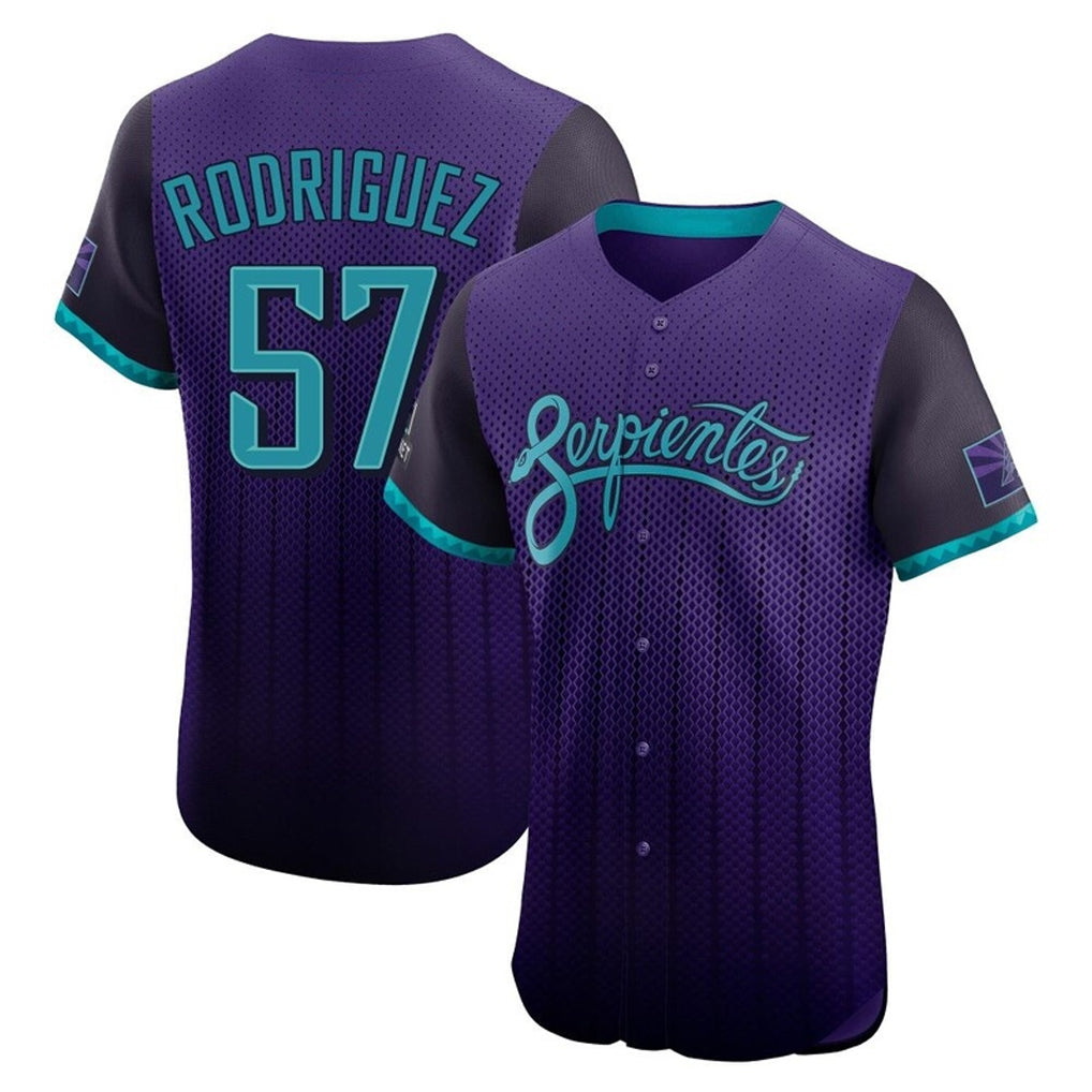 A.Diamondbacks #57 Eduardo Rodriguez Player Purple City Connect Limited Elite Home Game Ddoa Stitched Jerseys