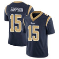 LA.Rams #15 Ty Simpson Player Navy Limited Vapor Untouchable Home Game Ddoa Stitched Jerseys