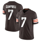 C.Browns #7 Tyson Campbell Player Brown Color Vapor Untouchable Limited Home Game Ddoa Stitched Jerseys