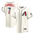 A.Diamondbacks #7 Corbin Carroll Player Cream USA 250 Fourth of July Home Game Ddoa250Ys Stitched Jerseys