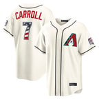 A.Diamondbacks #7 Corbin Carroll Player Cream USA 250 Fourth of July Home Game Ddoa250Ys Stitched Jerseys