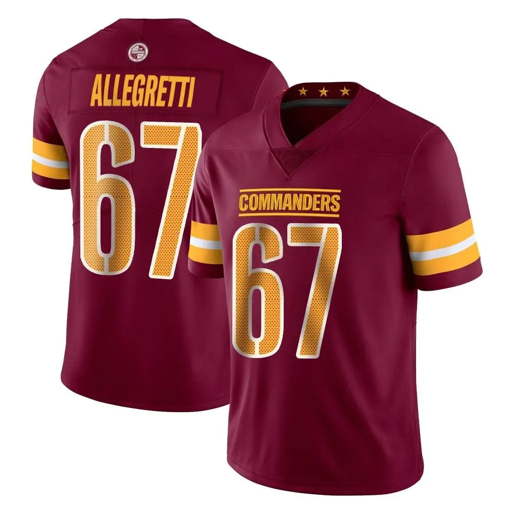 W.Commanders #67 Nick Allegretti Player Burgundy Limited Vapor Home Game Ddoa Stitched Jerseys