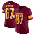 W.Commanders #67 Nick Allegretti Player Burgundy Limited Vapor Home Game Ddoa Stitched Jerseys