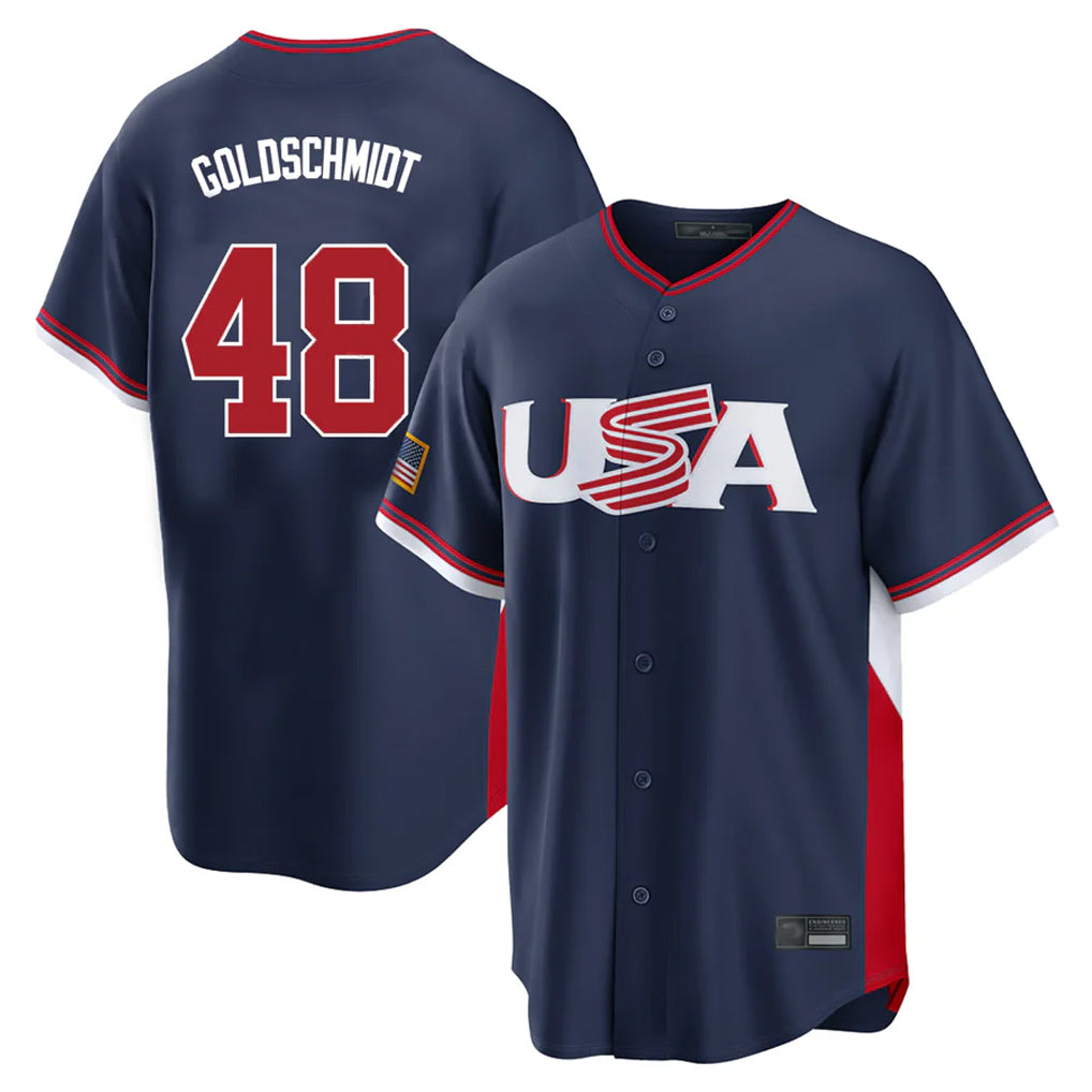 NY.Yankees #48 Paul Goldschmidt Player Navy USA 2026 World Classic Limited Game Ddoa Stitched Jerseys