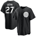 C.Cubs #27 Seiya Suzuki Player Black Game Ddoa Stitched Jerseys
