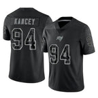 TB.Buccaneers #94 Calijah Kancey Player Black Reflective Limited Home Game Ddoa Stitched Jerseys