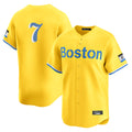 B.Red Sox #7 Masataka Yoshida Player Yellow Limited Home Game Ddoa Stitched Jerseys