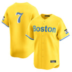B.Red Sox #7 Masataka Yoshida Player Yellow Limited Home Game Ddoa Stitched Jerseys