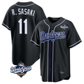 LA.Dodgers #11 Roki Sasaki Player Black World Series Carbon Limited Home Ddoa Stitched Jerseys