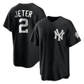 NY.Yankees #2 Derek Jeter Player Black Game Ddoa Stitched Jerseys