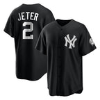 NY.Yankees #2 Derek Jeter Player Black Game Ddoa Stitched Jerseys