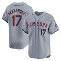 NY.Mets #17 Keith Hernandez Player Gray Road Limited Home Ddoa Stitched Jerseys