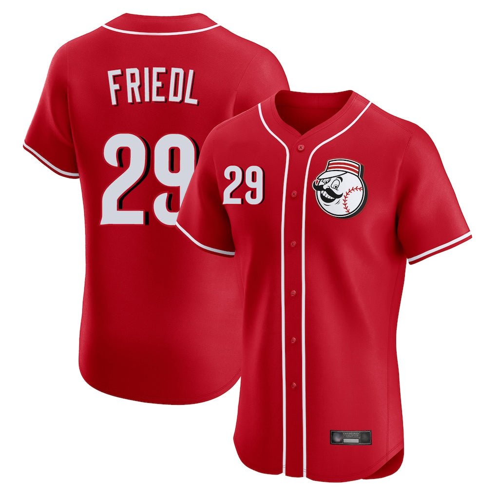 C.Reds #29 TJ Friedl Player Red Limited Elite Home Game Ddoa Stitched Jerseys