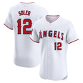 LA.Angels #12 Jorge Soler Player White Limited Elite Ddoa Stitched Home Jerseys