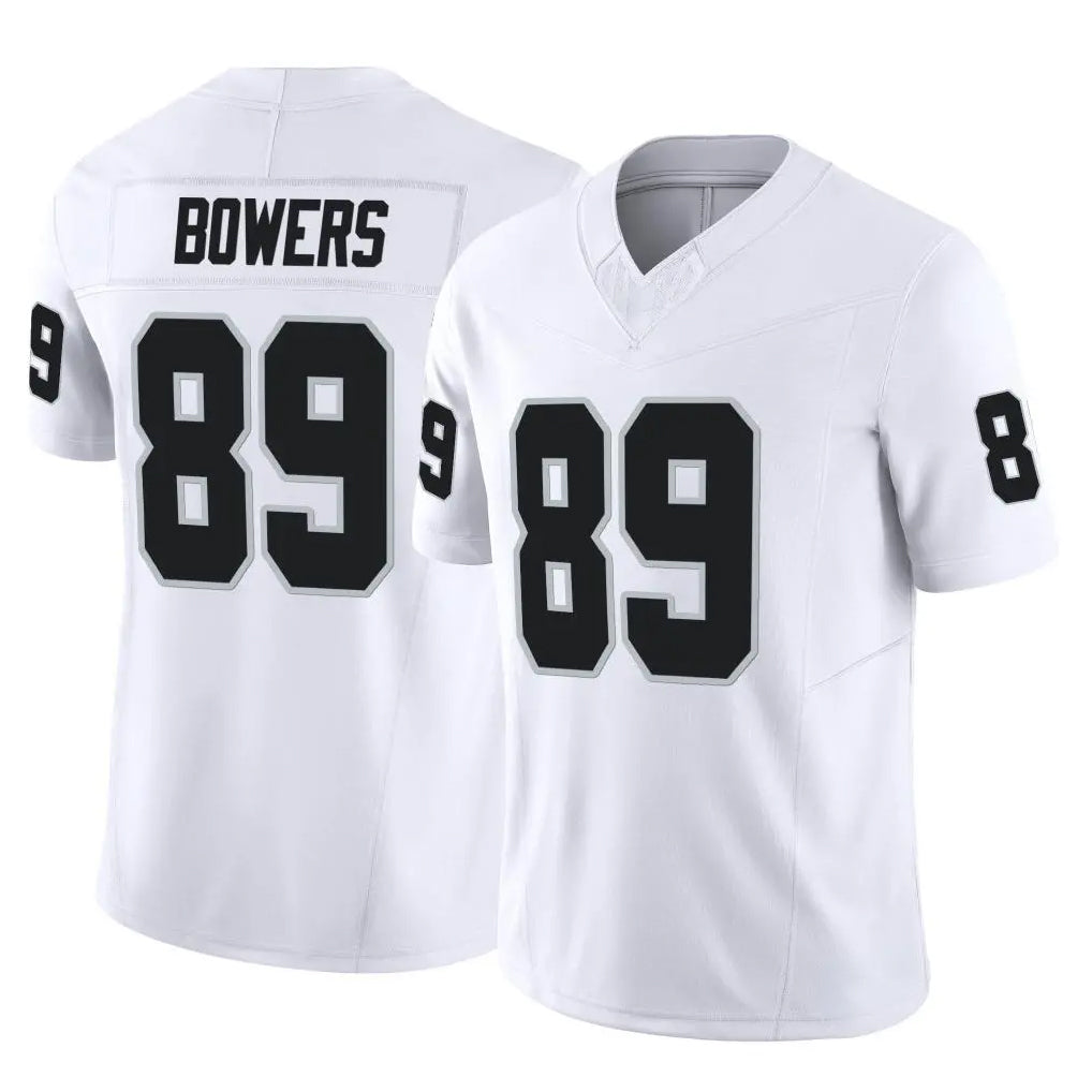 LV.Raiders #89 Brock Bowers Player White Limited Vapor F.U.S.E. Home Game Ddoa Stitched Jerseys