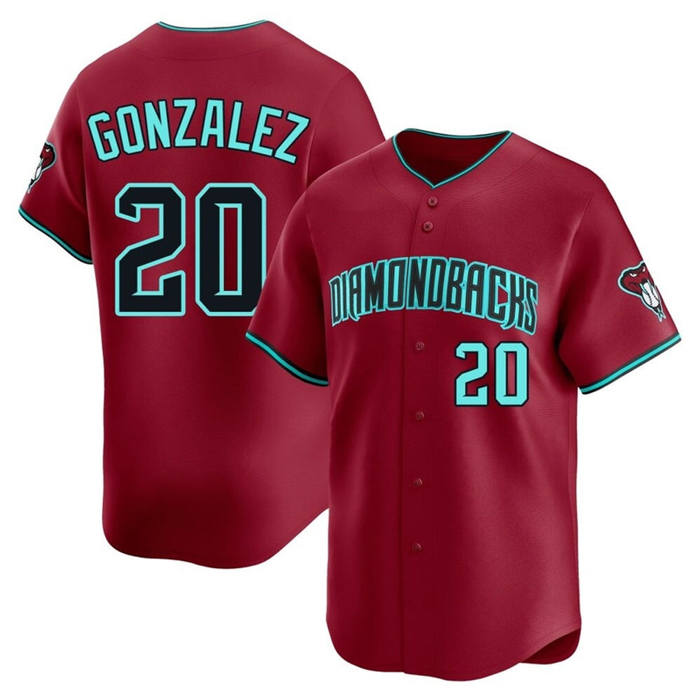 A.Diamondbacks #20 Luis Gonzalez Player Red Limited Home Game Ddoa Stitched Jerseys