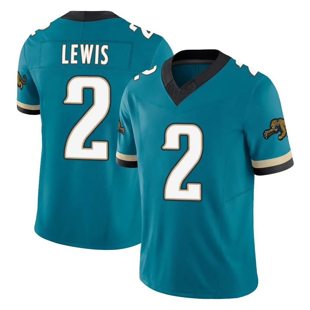 J.Jaguars #2 Jourdan Lewis Player Teal Prowler Throwback Vapor F.U.S.E. Limited Home Game Ddoa Stitched Jerseys