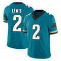 J.Jaguars #2 Jourdan Lewis Player Teal Prowler Throwback Vapor F.U.S.E. Limited Home Game Ddoa Stitched Jerseys