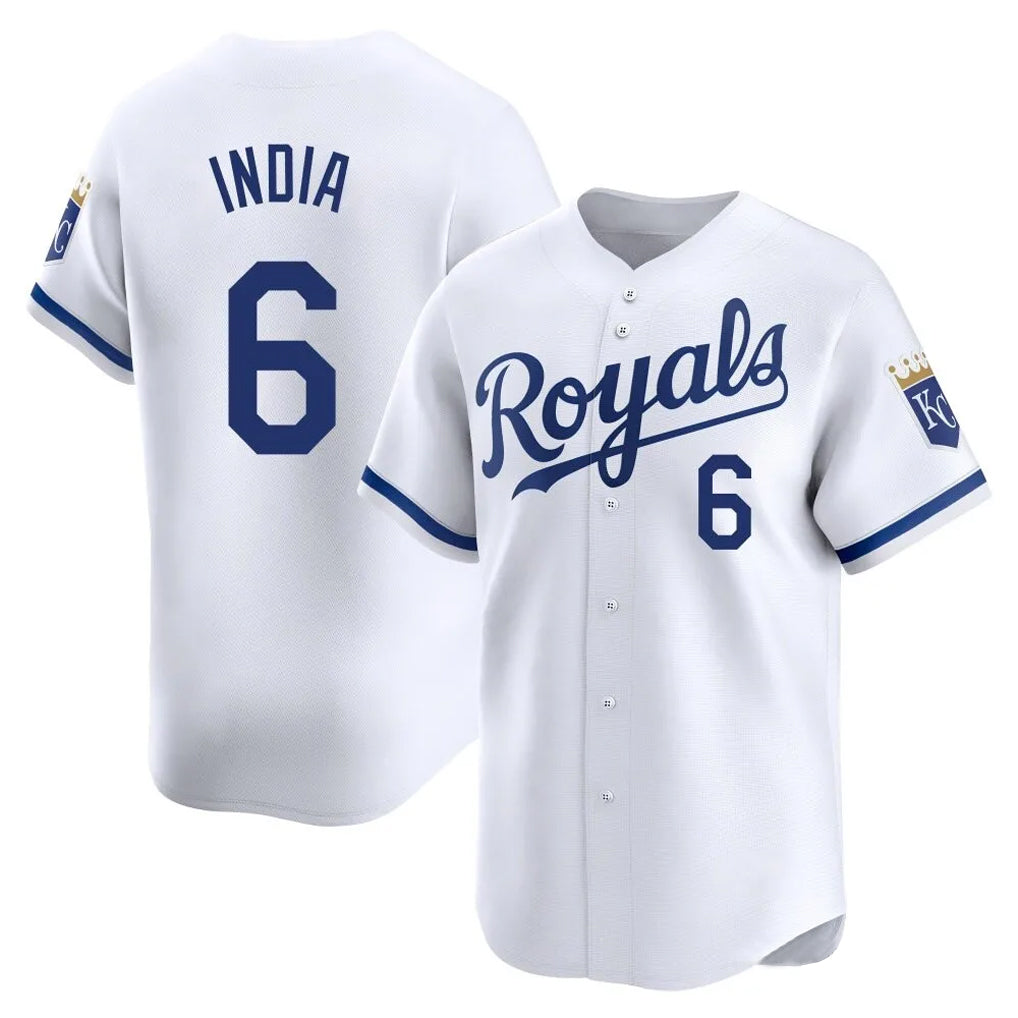 KC.Royals #6 Jonathan India Player White Alt Limited Home Ddoa Stitched Jerseys