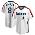 H.Astros #8 Christian Walker Player White Cooperstown Collection T-shirt Ddoa Stitched Jerseys