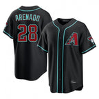 A.Diamondbacks #28 Nolan Arenado Player Black Fashion Home Game Ddoa Stitched Jerseys