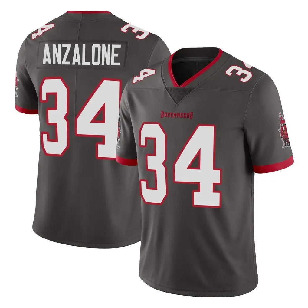 TB.Buccaneers #34 Alex Anzalone Player Pewter Limited Alternate Vapor Home Game Ddoa Stitched Jerseys
