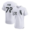 C.White Sox #72 Carlton Fisk Player White Stripe Limited Elite Home Ddoa Stitched Jerseys