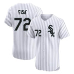 C.White Sox #72 Carlton Fisk Player White Stripe Limited Elite Home Ddoa Stitched Jerseys