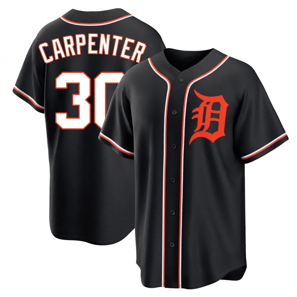 D.Tigers #30 Kerry Carpenter Player Black Fashion Out Home Game Ddoa Stitched Jerseys
