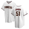 A.Diamondbacks #51 Randy Johnson Player White Home Game Ddoa Stitched Jerseys