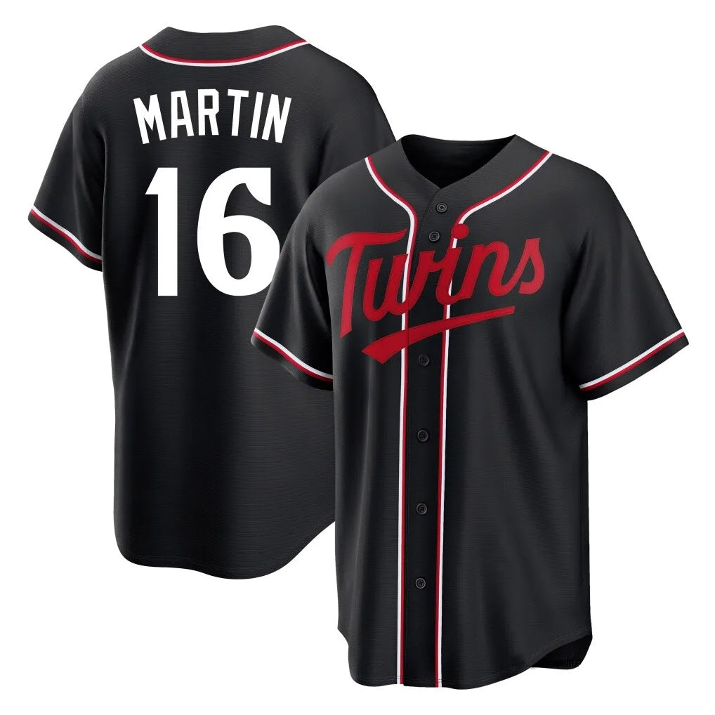 M.Twins #16 Austin Martin Player Black Fashion Out Home Limited Ddoa Stitched Jerseys