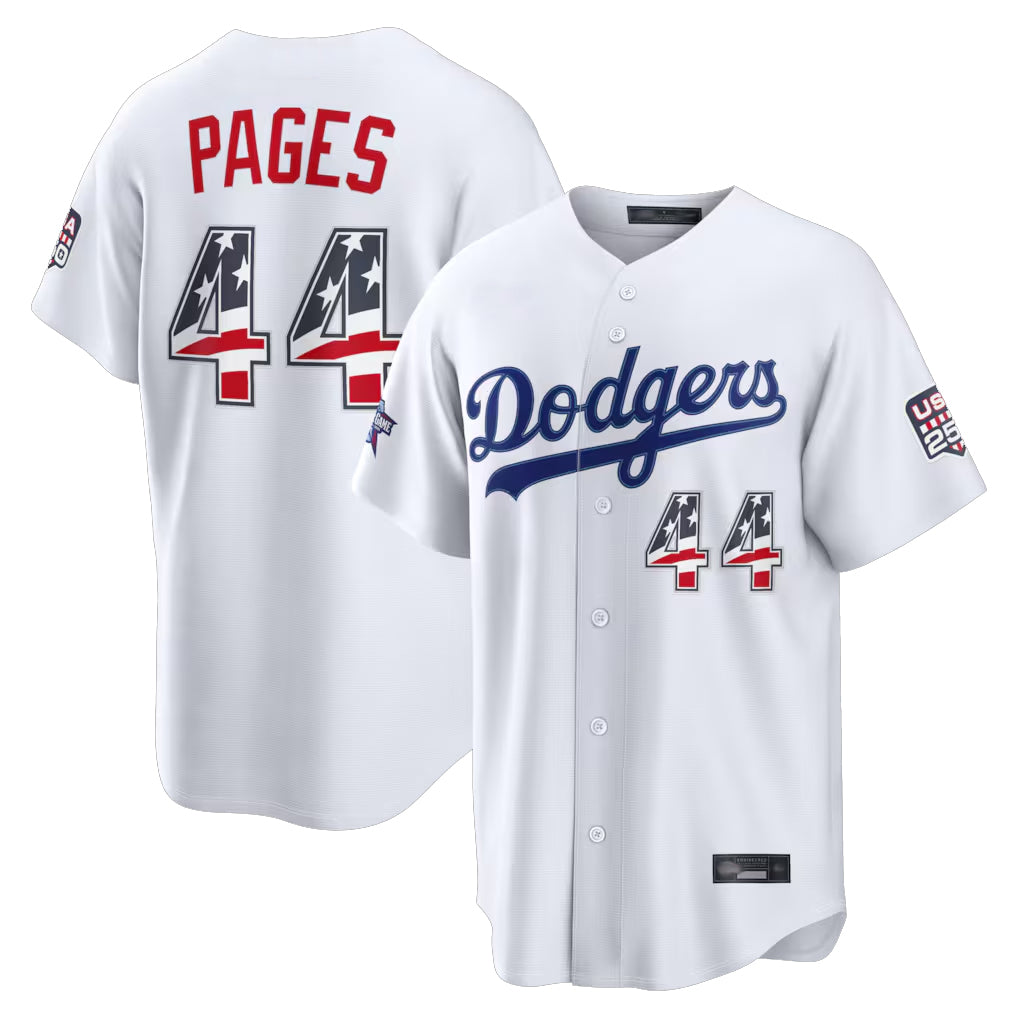 LA.Dodgers #44 Andy Pages Player White 2026 All-Star Edition Stars & Stripes Home Game Ddoa250Ys Stitched Jerseys