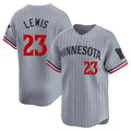 M.Twins #23 Royce Lewis Player Gray Home Limited Ddoa Stitched Jerseys