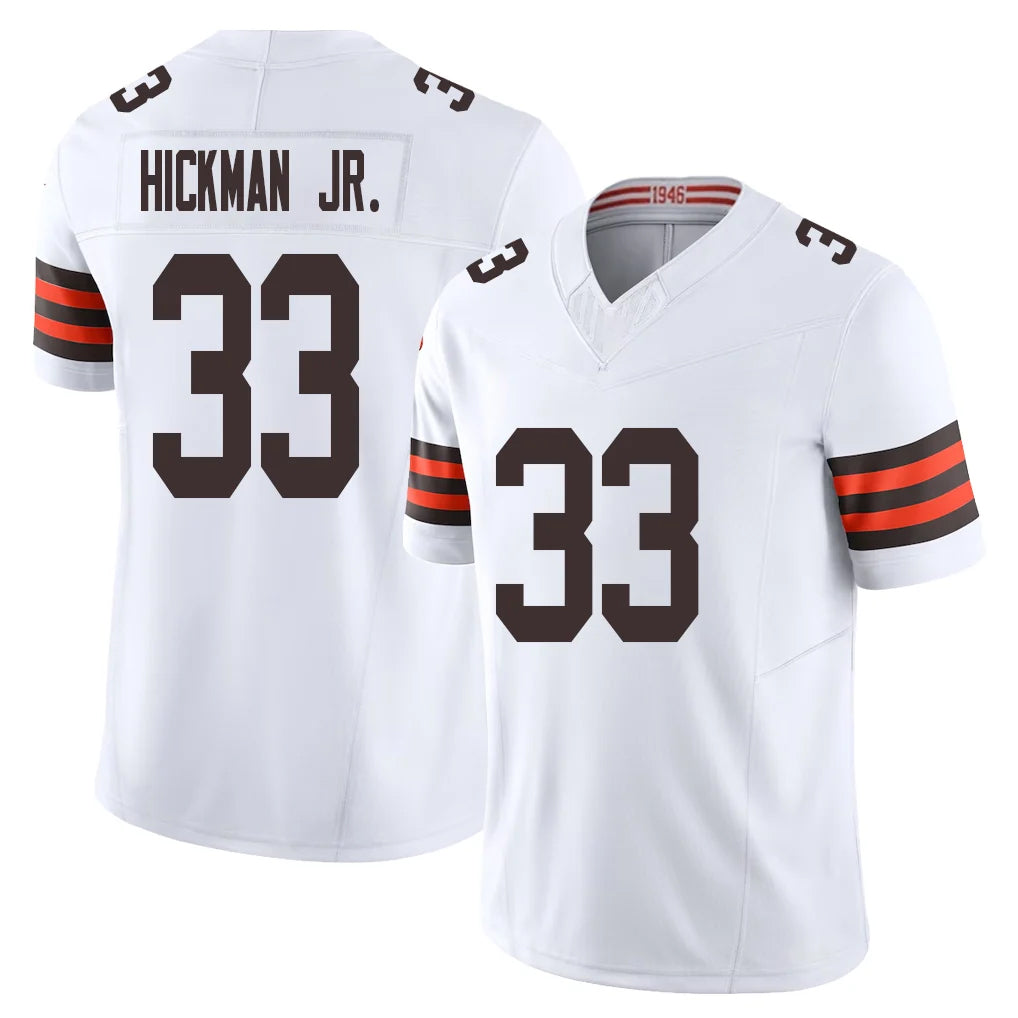 C.Browns #33 Ronnie Hickman Player White Vapor F.U.S.E. Limited Home Game Ddoa Stitched Jerseys