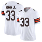 C.Browns #33 Ronnie Hickman Player White Vapor F.U.S.E. Limited Home Game Ddoa Stitched Jerseys
