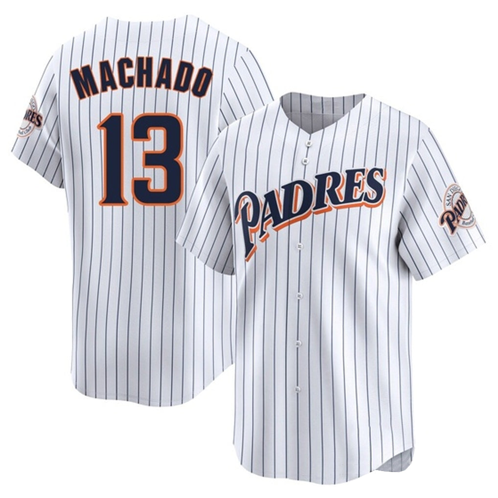 S.Diego Padres #13 Manny Machado Player White Cooperstown Collection Limited Home Ddoa Stitched Jerseys