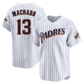 S.Diego Padres #13 Manny Machado Player White Cooperstown Collection Limited Home Ddoa Stitched Jerseys