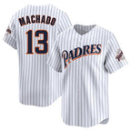 S.Diego Padres #13 Manny Machado Player White Cooperstown Collection Limited Home Ddoa Stitched Jerseys