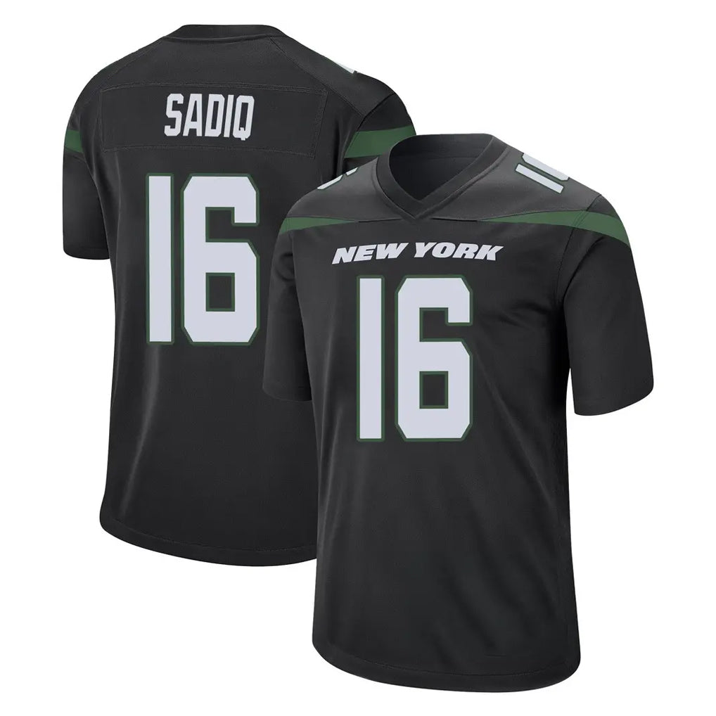 NY.Jets #16 Kenyon Sadiq Player Stealth Black Home Game Ddoa Stitched Jerseys