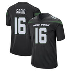 NY.Jets #16 Kenyon Sadiq Player Stealth Black Home Game Ddoa Stitched Jerseys