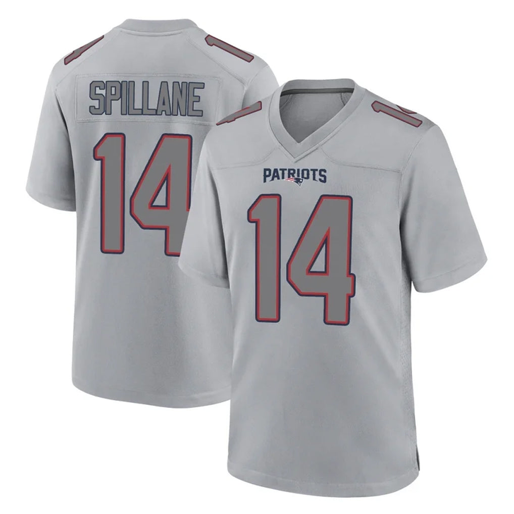NE.Patriots #14 Robert Spillane Player Gray Fashion Limited Home Game Ddoa Stitched Jerseys