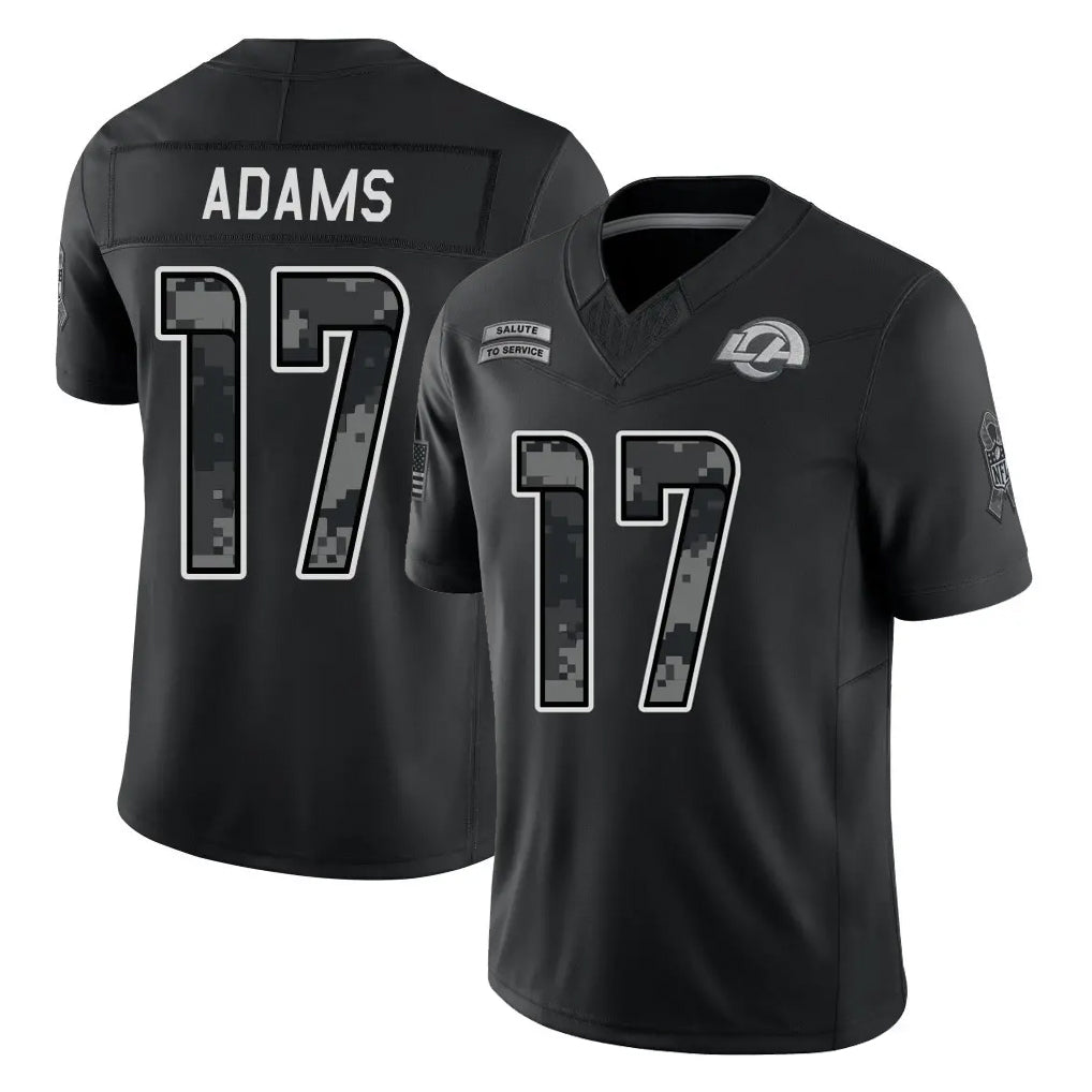 LA.Rams #17 Davante Adams Player Black Limited 2026 Salute to Service Home Game Ddoa Stitched Jerseys