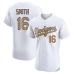 LA.Dodgers #16 Will Smith Player Gold Limited Elite Home Ddoa Stitched Jerseys