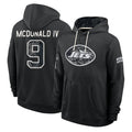 NY.Jets #9 Will McDonald IV Player 2026 Black Logo Pullover Hoodies Limited Game Ddoa Stitched Jerseys