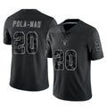 LV.Raiders #20 Isaiah Pola-Mao Player Black Reflective Limited Game Ddoa Stitched Jerseys