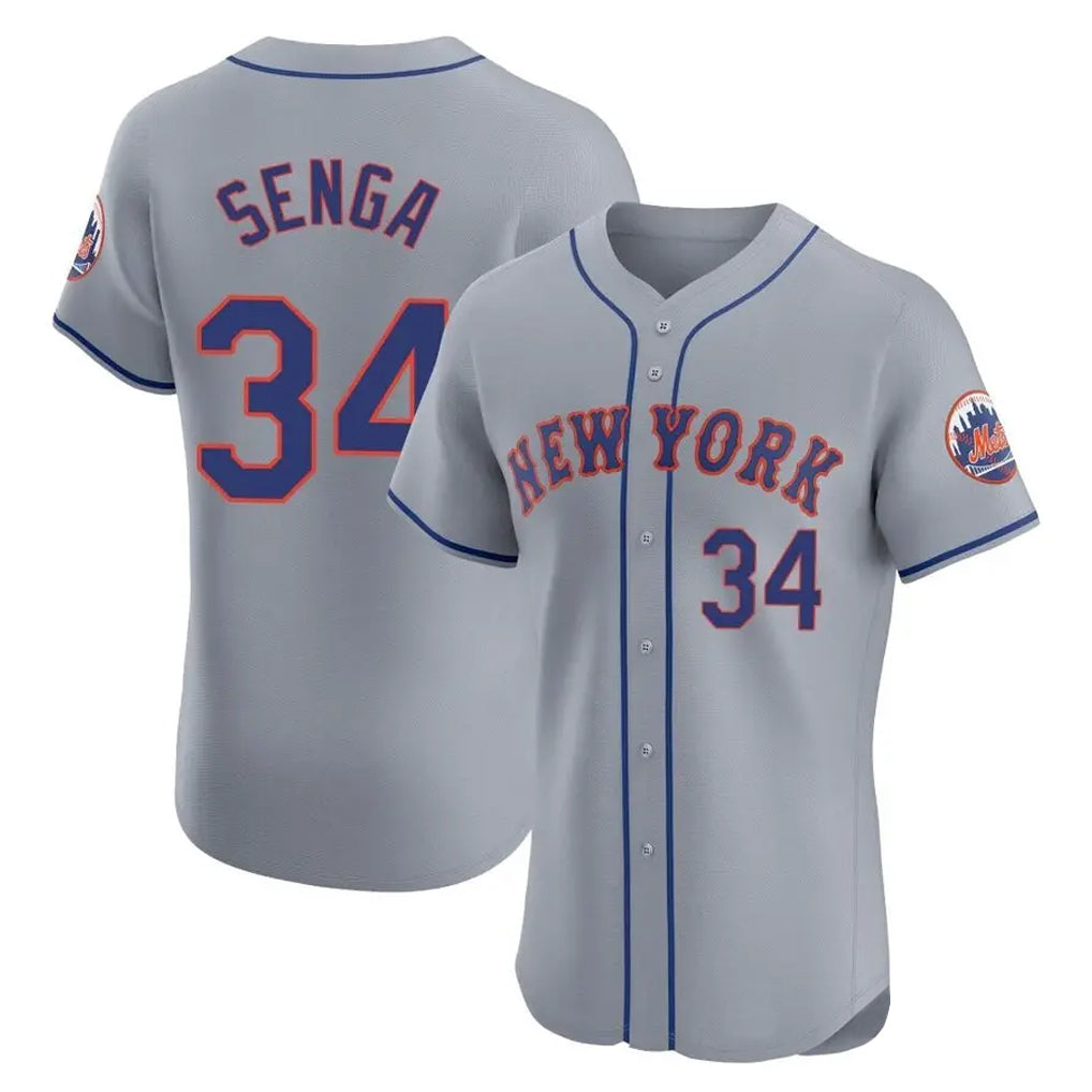 NY.Mets #34 Kodai Senga Player Gray Road Limited Elite Home Ddoa Stitched Jerseys