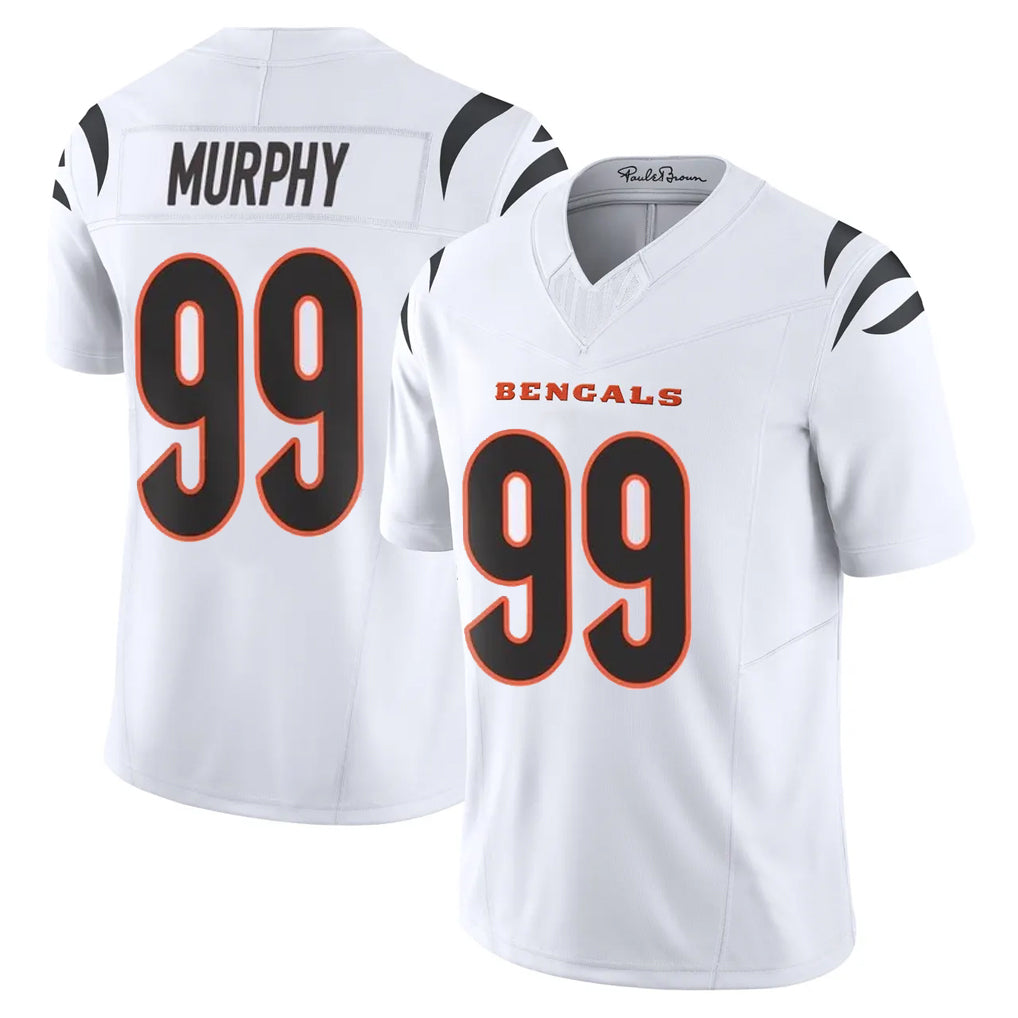 C.Bengals #99 Myles Murphy Player White Vapor F.U.S.E. Limited Home Game Ddoa Stitched Jerseys