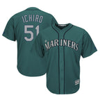 S.Mariners #51 Ichiro Suzuki Player Aqua Majestic Cool Base Limited Ddoa Stitched Jerseys